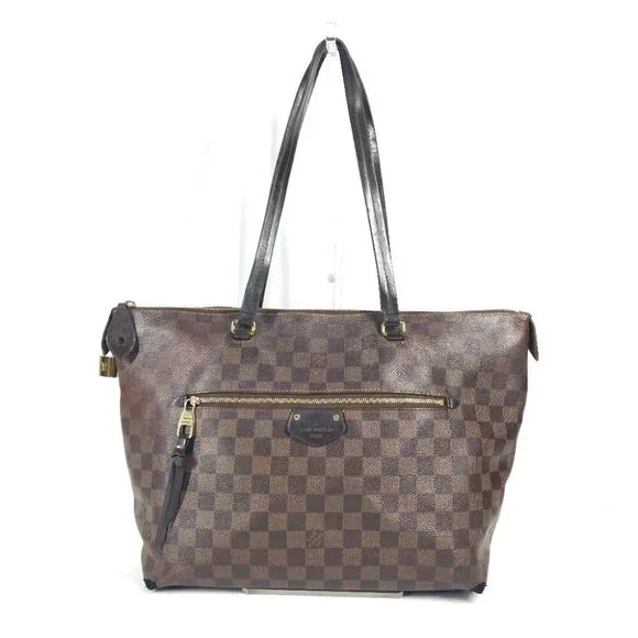 LOUIS VUITTON N41013 Damier Iena MM Shoulder Bag Tote Bag Canvas Ebene Brown - Picture 2 of 16